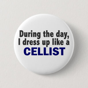 Cellist während des Tages Button