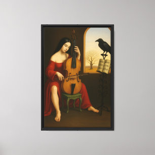 Cellist Woman Gerahmte Leinwand Mauer Kunst