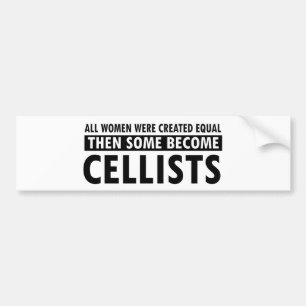 Cellistmusikentwürfe Autoaufkleber