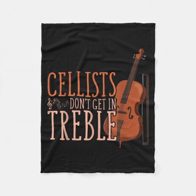Cellists Don't Get In Trouble Funny Cello  Fleecedecke (Vorderseite)