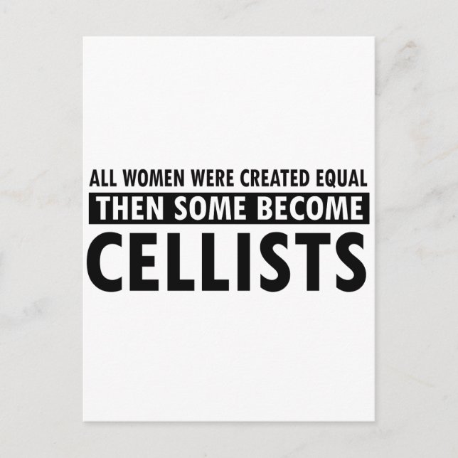 Cellists Musikdesigns Postkarte (Vorderseite)