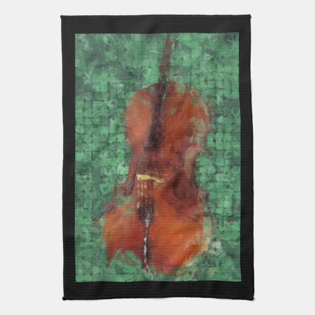 Cello auf Green Küchentuch (Vertikal)
