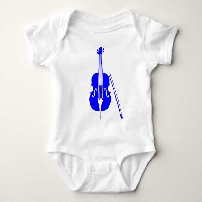 Cello - Blau Baby Strampler (Vorderseite)