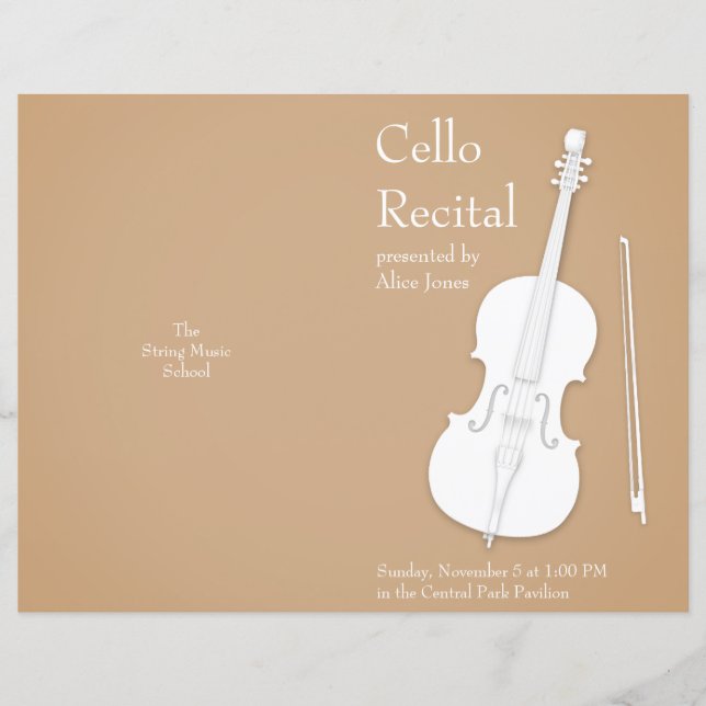Cello & Bow individuell anpassbares Folded Concept (Vorderseite)