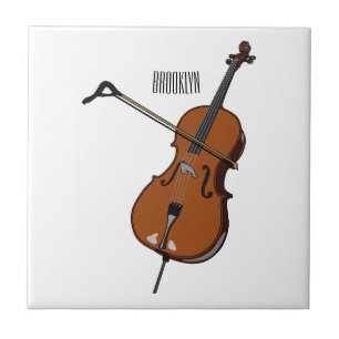 Cello-Cartoon-Abbildung Fliese