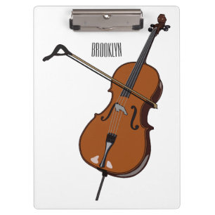 Cello-Cartoon-Abbildung Klemmbrett