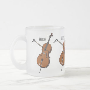 Cello-Cartoon-Abbildung Mattglastasse