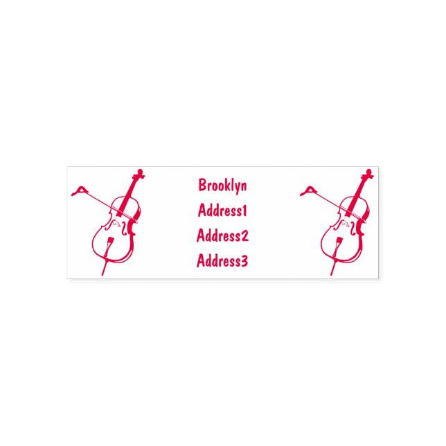 Cello-Cartoon-Abbildung Permastempel (Design)