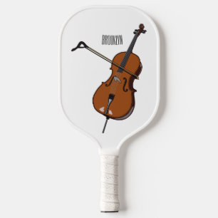Cello-Cartoon-Abbildung Pickleball Schläger