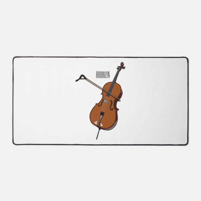 Cello-Cartoon-Abbildung Schreibtischunterlage (Vorderseite)
