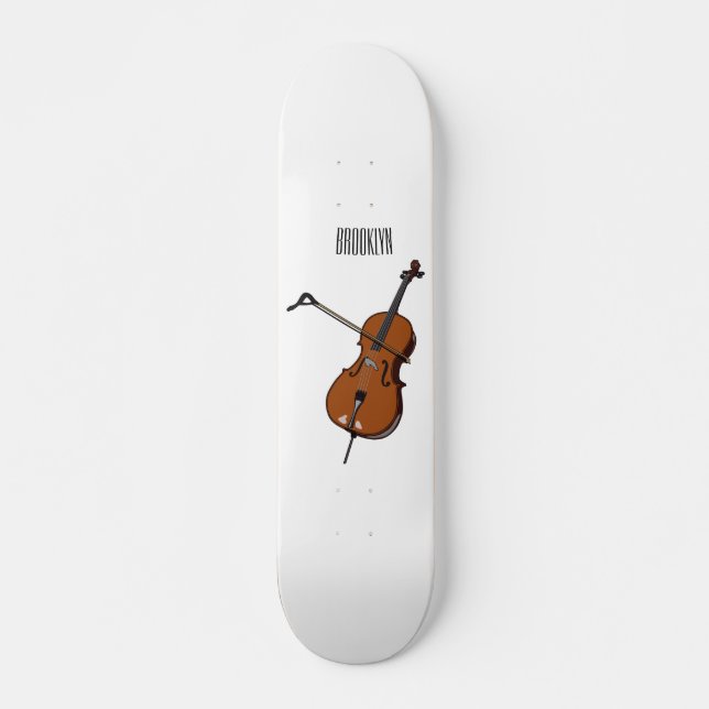 Cello-Cartoon-Abbildung Skateboard (Vorne)