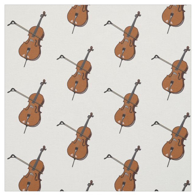 Cello-Cartoon-Abbildung Stoff (Muster)