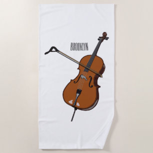 Cello-Cartoon-Abbildung Strandtuch