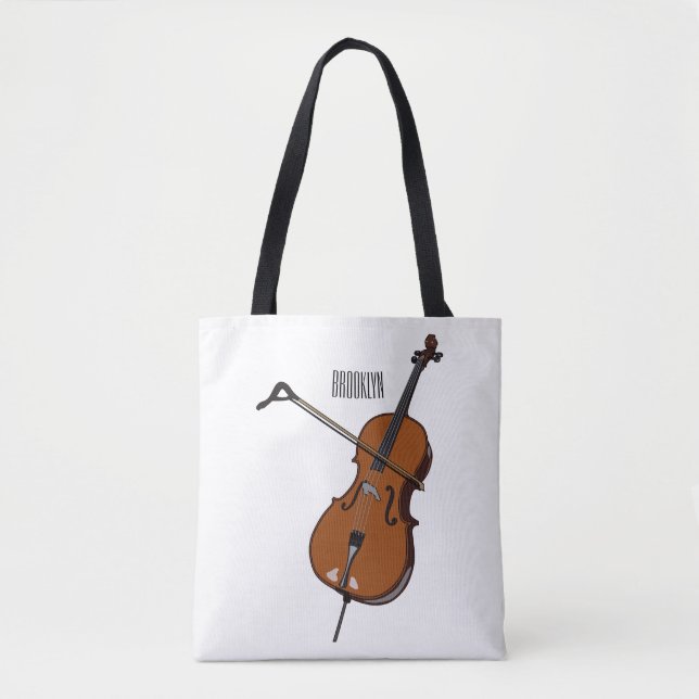 Cello-Cartoon-Abbildung Tasche (Vorderseite)