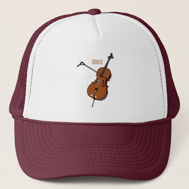 Cello-Cartoon-Abbildung Truckerkappe (Vorderseite)