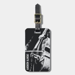 Cello, Cellist, Doppel-Bass Gepäckmarke Gepäckanhänger