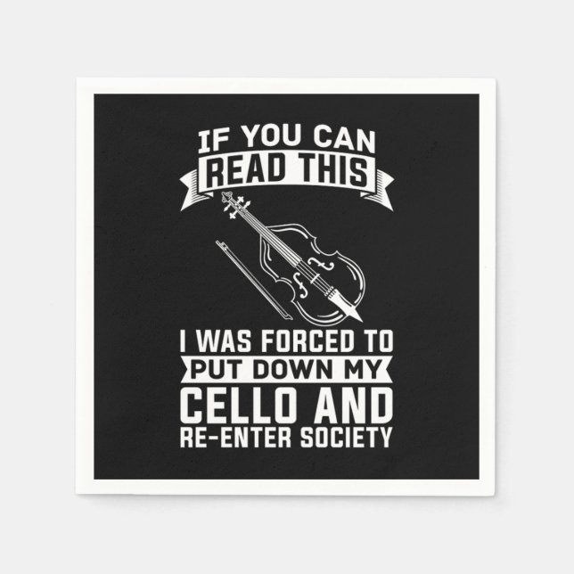 Cello Cellist Violoncello Serviette (Vorderseite)