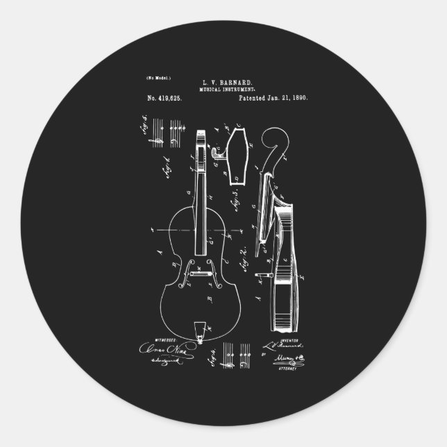 Cello Cello Player Runder Aufkleber (Vorderseite)