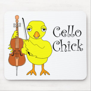 Cello Chick Text Mousepad