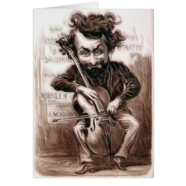 Cello Chops Muscian Vintage Sepia Blank (Devant)