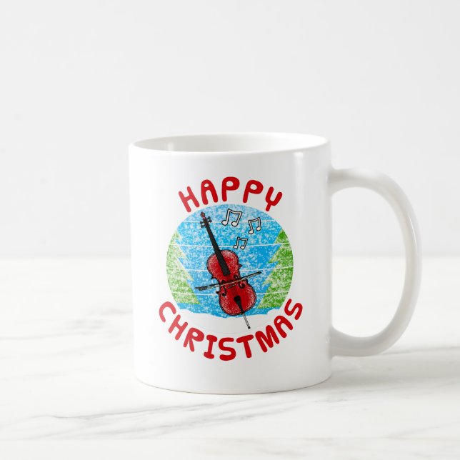 Cello Christmas Cellist Music Teacher Kaffeetasse (Rechts)
