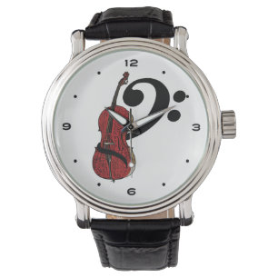 Cello Clef Armbanduhr