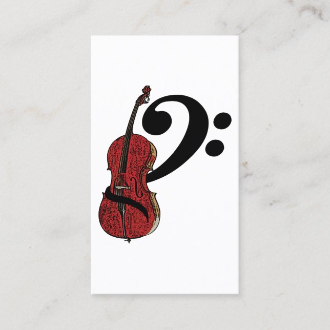 Cello Clef Visitenkarte (Vorderseite)