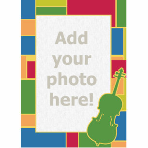Cello Colorblocks Foto-Skulptur Freistehende Fotoskulptur