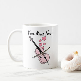 Cello Custom Wedding Tasse Cellist Musician Gift