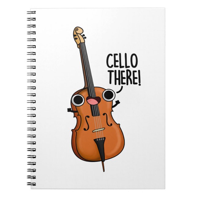 Cello Dort Niedlicher Musikpuff Notizblock (Vorderseite)