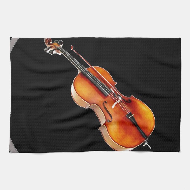 "Cello" Entwurfsgeschenke und -produkte Handtuch (Horizontal)