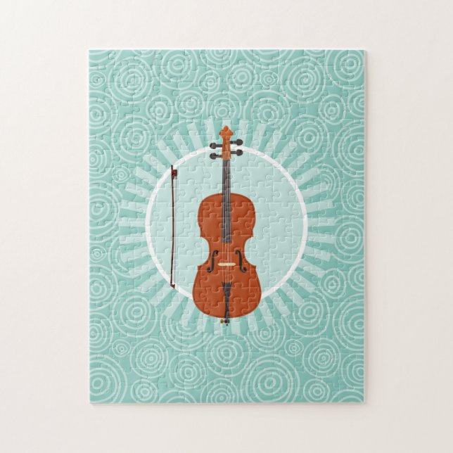 Cello Fun Turquoise Swirl Music (Vertikal)