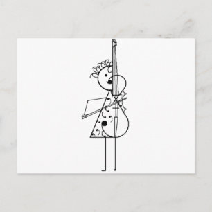 Cello Girl Postkarte