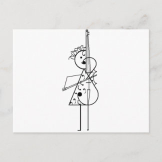 Cello Girl Postkarte