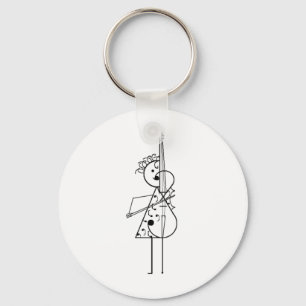 Cello Girl Schlüsselanhänger
