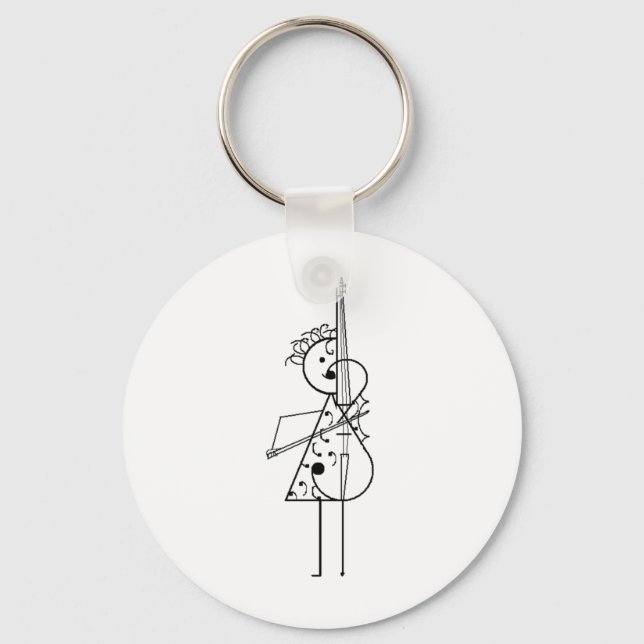 Cello Girl Schlüsselanhänger (Vorderseite)