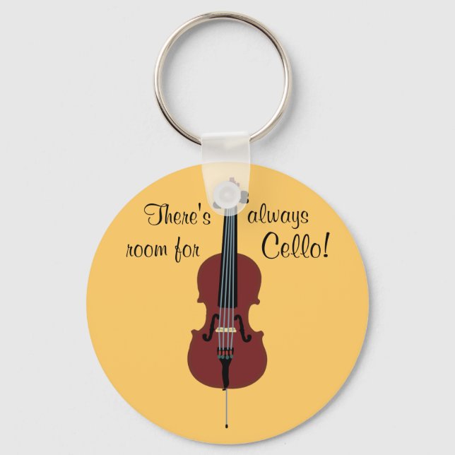 Cello hat immer Platz! Schlüsselanhänger (Vorderseite)