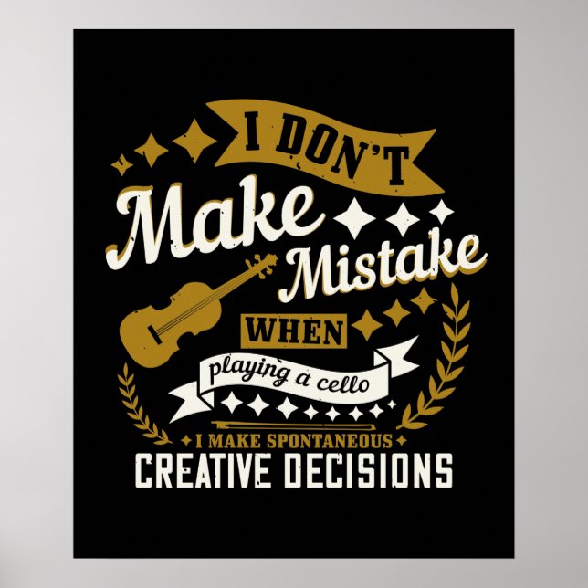 Cello - I Don't Make A Mistake Poster (Vorne)