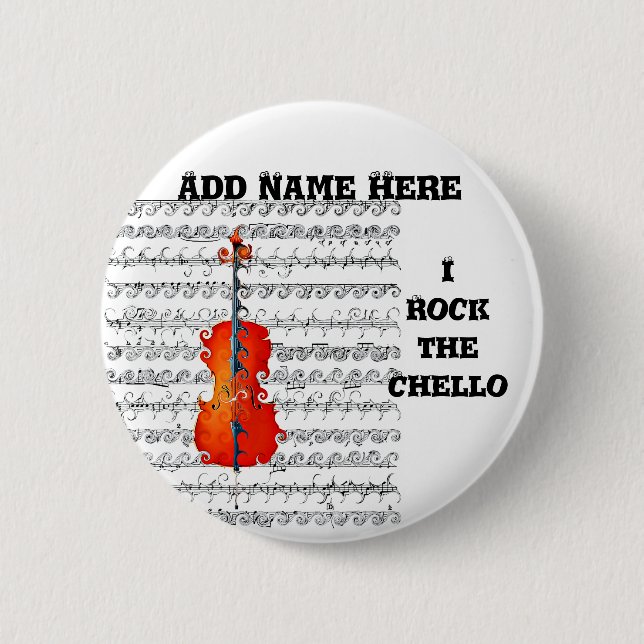 Cello & I Rock!_ Button (Vorderseite)