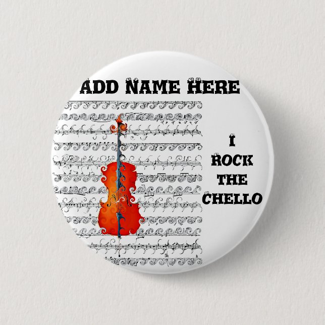 Cello & I Rock!_ Button (Vorderseite)