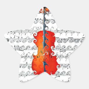 Cello & I Rock!_ Stern-Aufkleber