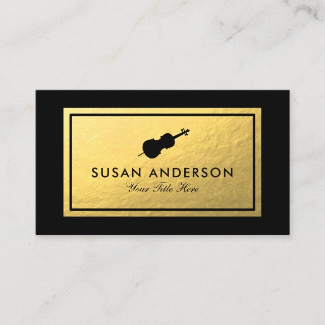 Cello - Imitate Gold Fox Business Card Visitenkarte (Vorderseite)