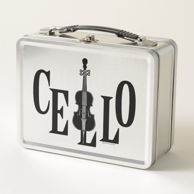 Cello in Cello Metall Brotdose (Vorderseite)