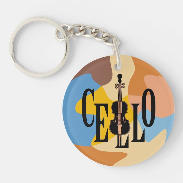 Cello in Cello Schlüsselanhänger (Vorderseite)