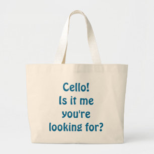 Cello! Ist es ich, den Sie suchen? Taschen-Tasche Jumbo Stoffbeutel