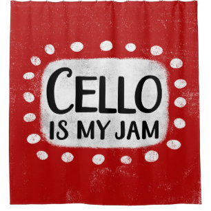 Cello ist mein Jam-Duschvorhang Duschvorhang