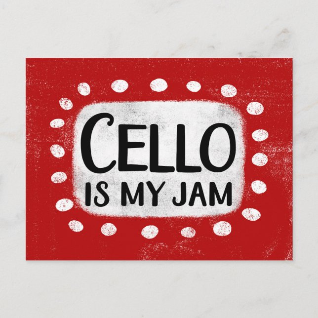 Cello ist meine Postkarte (Vorderseite)