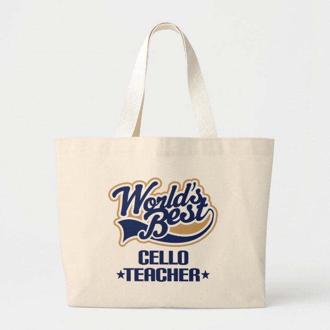 Cello-Lehrer-Geschenk Jumbo Stoffbeutel (Vorne)