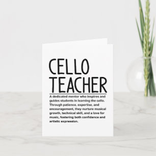 Cello-Lehrer Karte