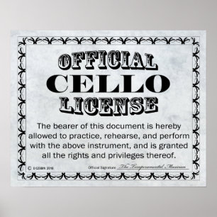 Cello-Lizenz Poster